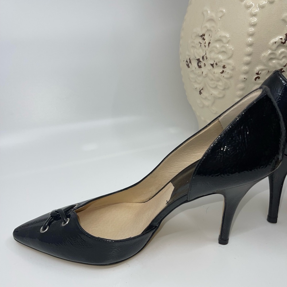 👠BRAND NEW👠Michael Kors black lace up patent leather heels - Picture 5 of 8